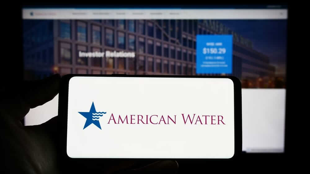 American Water Works Co_ Inc_ logo on phone and website-by T_Schneider via Shutterstock